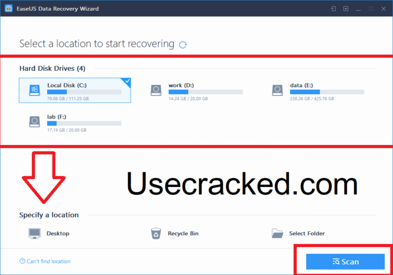 EaseUS Data Recovery Wizard 19.1.0.0 Crack Plus License Code