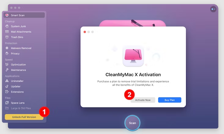 CleanMyMac-Aktivierungsnummer