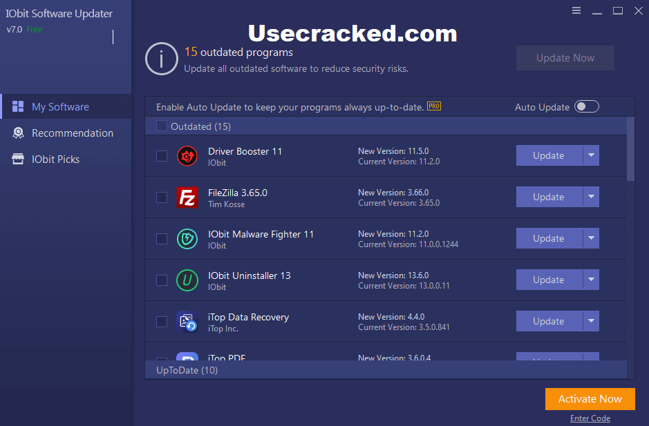 IObit Software Updater Pro Crack 